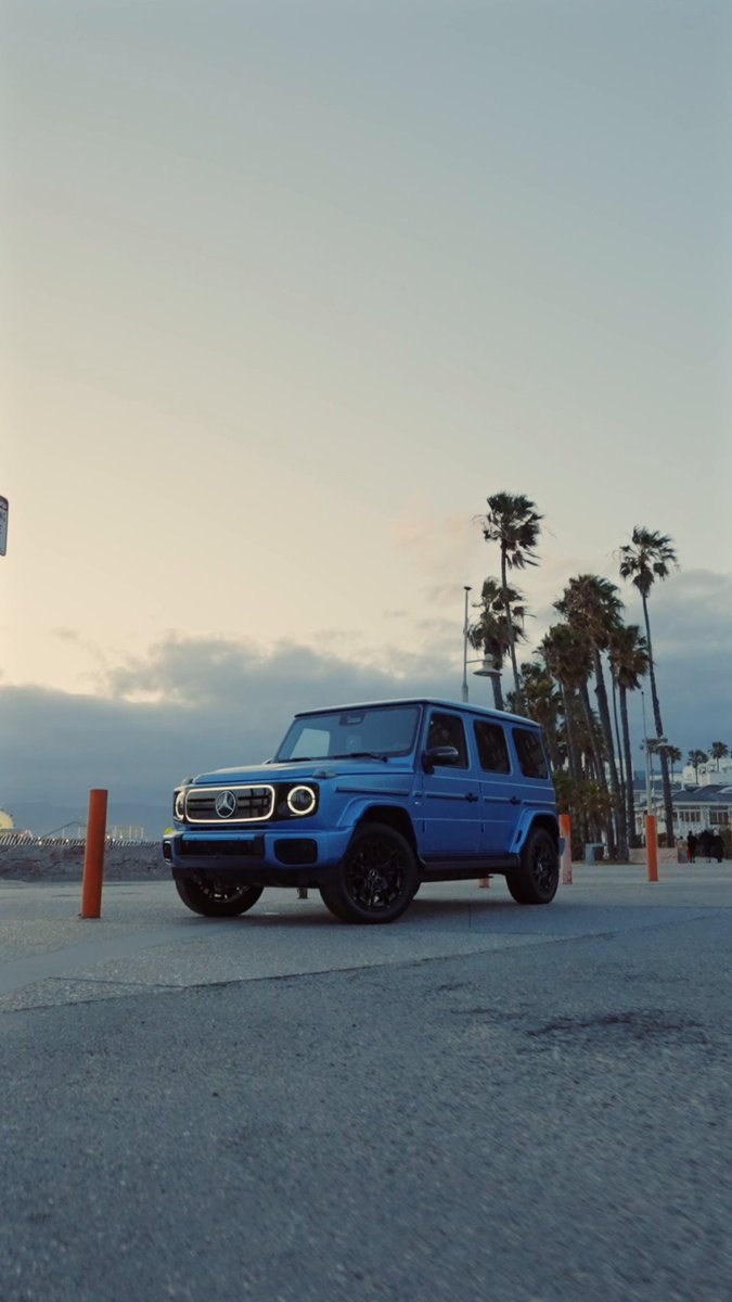 Where the sun illuminates your path with the right companion by your side. #MercedesBenz #GClass #Electric [Mercedes-Benz G 580 mit EQ Technologie | Energieverbrauch kombiniert: 30,3‒27,7 kWh/100 km | CO₂-Emissionen kombiniert: 0 g/km | CO₂-Klasse: A]