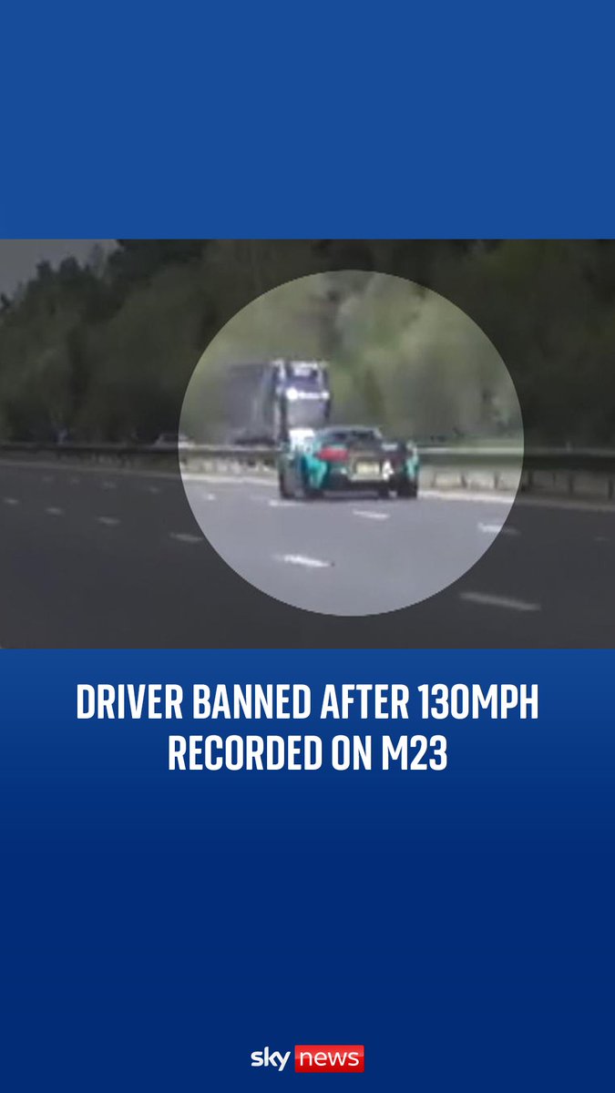 Motorist in a McLaren exceeds the speed limit by 60mph on the M23 but is caught by an unmarked police car