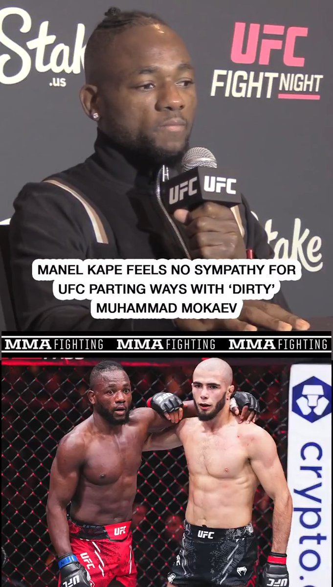 Manel Kape has absolutely zero sympathy for the #UFC parting ways with "dirty" Muhammad Mokaev: "He's a dirty fighter and a dirty person. … I don't feel bad."
