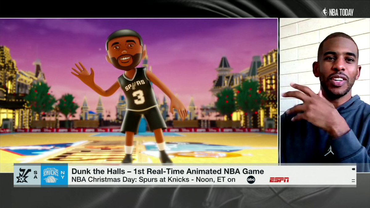 Chris Paul reacts to the Disney animated version of himself 👀 📺 Dunk the Halls streams live on Christmas Day on ESPN2, ESPN+, and Disney+ 🏀