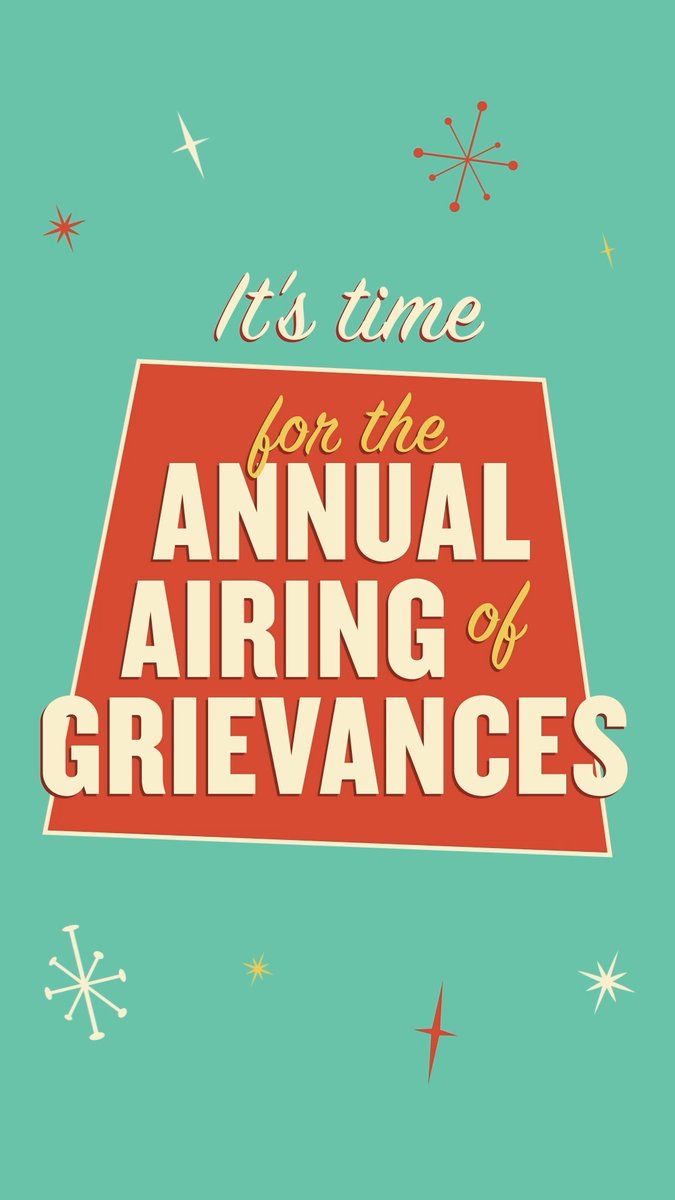 It's time to air those grievances! The funniest, most Constanza-worthy comments might just get a Seinfeldian surprise. (Original grievances only! Quoting George won't count.) Check your local listings.