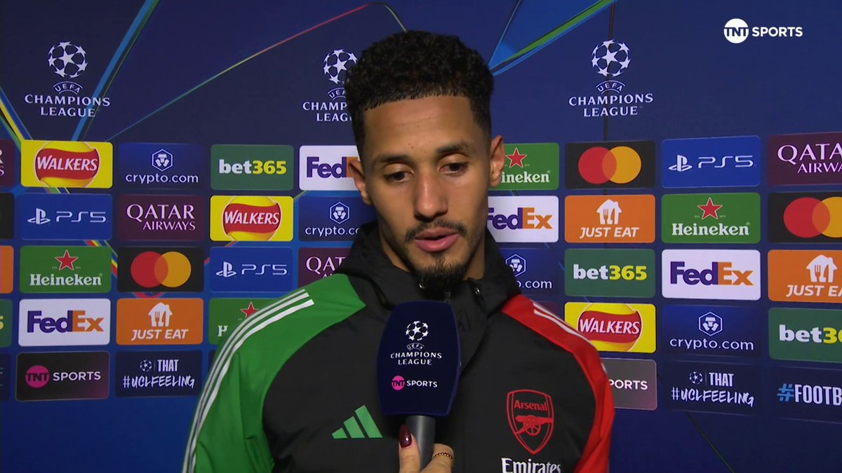 “I hope we will be unbeaten until the end of the season” William Saliba is enjoying Arsenal’s recent form 🗣 🎙@JulesBreach | 📺 TNT Sports & discovery+ UK