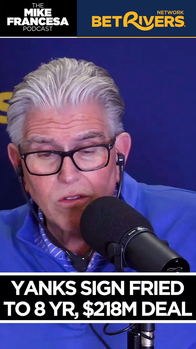 "That contract is so much an overreaction to not getting Soto, it's unbelievable" Mike Francesa talks about the Yankees signing of free agent LHP Max Fried to a massive 8 Year, $218M contract ⚾