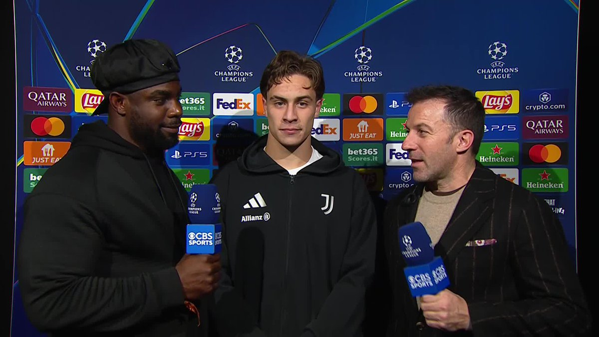 The current youngest #UCL goalscorer for Juventus, 19-year-old Kenan Yıldız, catches up his idol Alessandro Del Piero 🤝✨