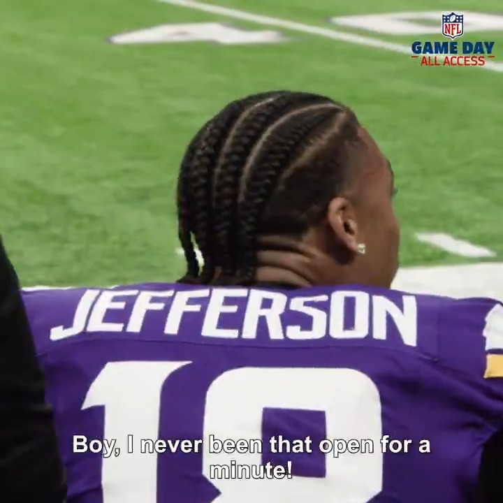Justin Jefferson is so used to being double or triple teamed he was SHOCKED when he was left wide open for a TD. “Boy. I never been that open for a minute!” This is hilarious 🤣🤣🤣