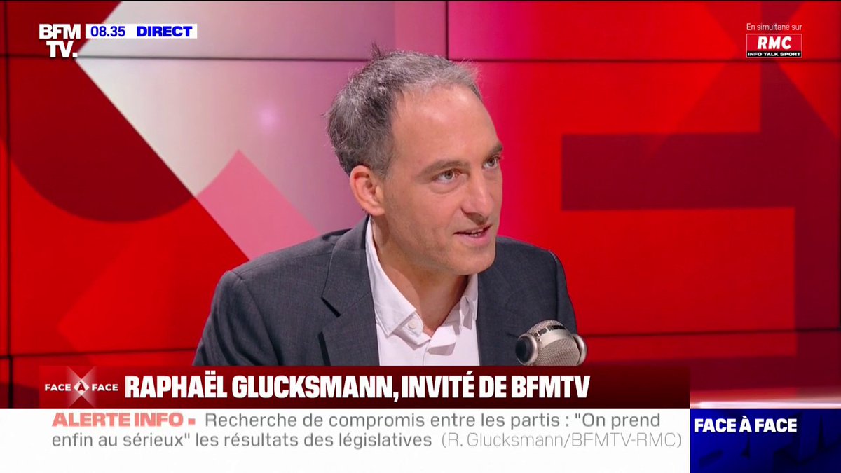 💬 "Ils ne captent pas pourquoi il y a un tel blocage" Raphaël Glucksmann espère que la France "change ses méthodes politiques" pour "ressembler un peu plus à ses voisins européens"