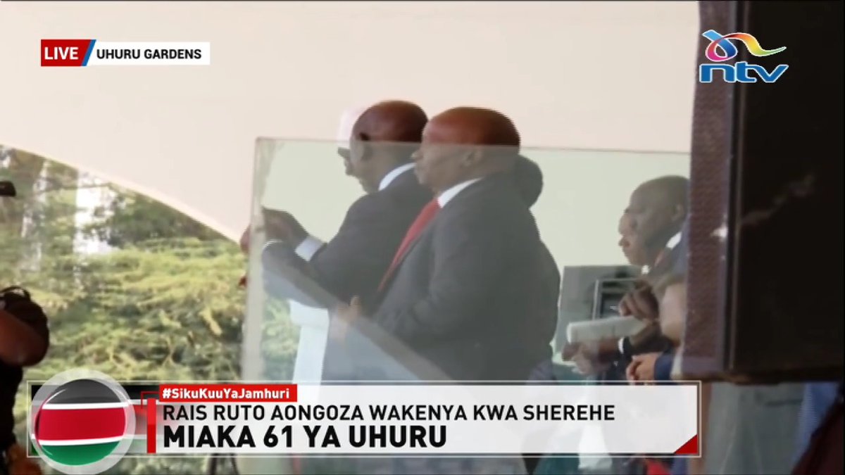 President Ruto, First Lady Rachel Ruto and DP Kindiki dance along to DNA’s Banjuka hit song during Jamhuri Day celebrations. #SikuKuuYaJamhuri #JamhuriCelebrationsKE
