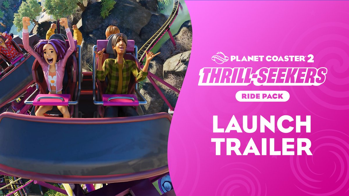 SURPRISE! FIVE new high-adrenaline attractions are hurtling their way to Planet Coaster 2 with the Thrill-Seekers Ride Pack! A brand new DLC available TODAY on all platforms! 🔗