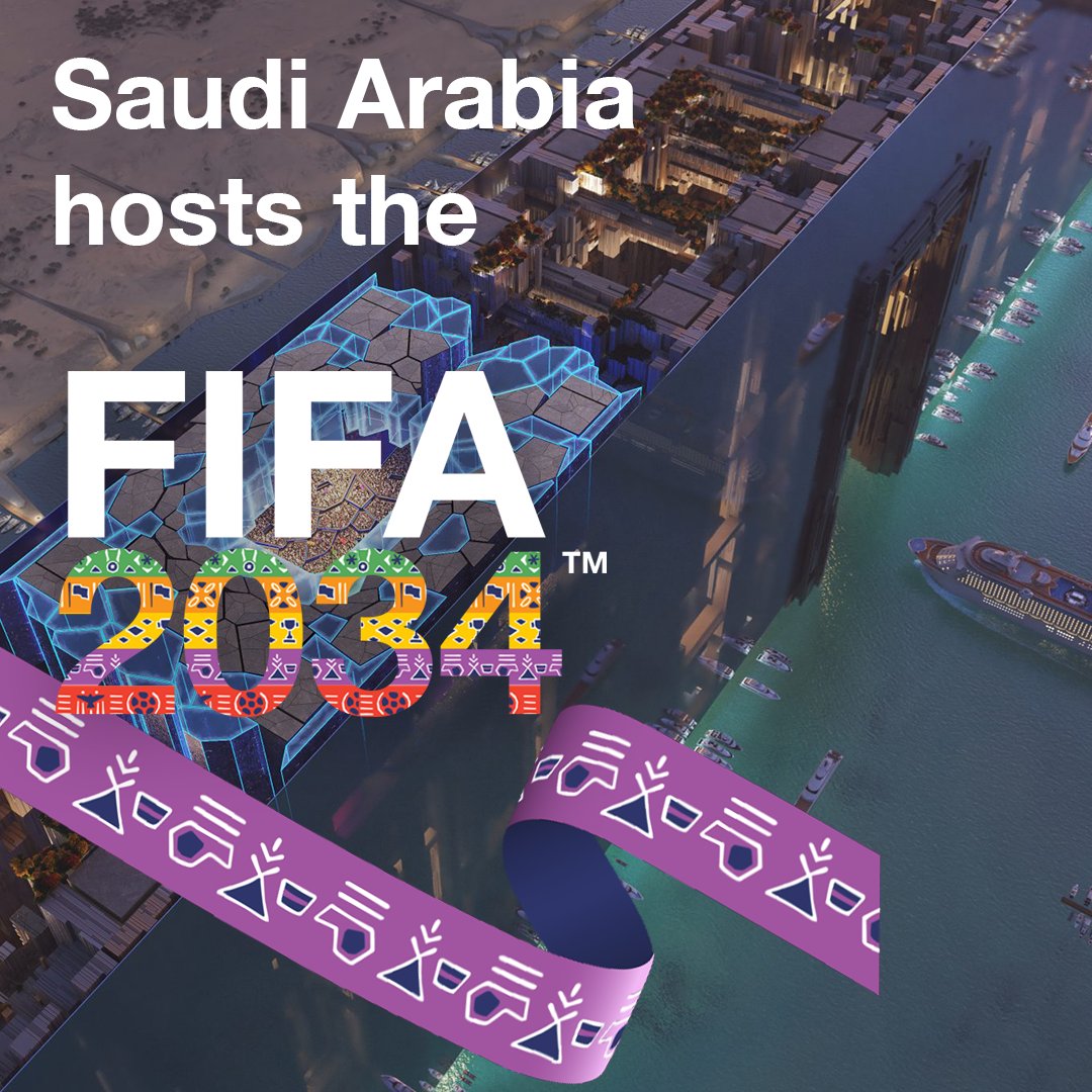 A historic moment for Saudi Arabia! Hosting the 2034 FIFA World Cup reflects our #SaudiVision2030 in action—uniting the world through our vibrant culture and passion for football. We can’t wait to welcome everyone to this extraordinary global event. #Saudi34 #GrowingTogether
