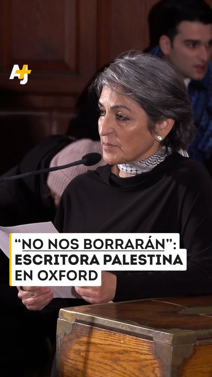 "No nos borrarán. No importa a cuántos de nosotros maten y maten y maten todo el día, todos los días", la escritora, autora y activista palestina Susan Abulhawa habló en la sociedad de debate Oxford Union. "Somos su mismísimo suelo. Somos sus ríos, sus árboles y sus historias".