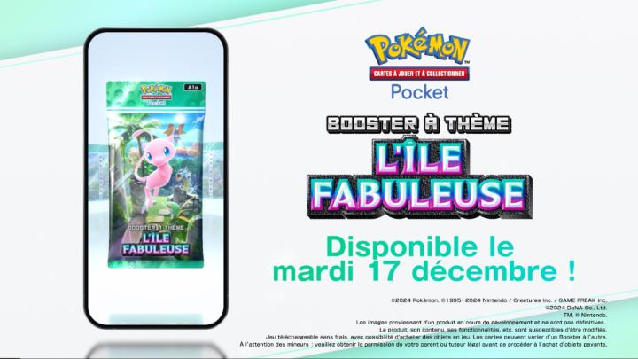 Embarquez pour un voyage magique dans une contrée enchantée avec l’extension L'Île Fabuleuse, disponible dans le JCC Pokémon Pocket dès le 17 décembre ! 🏝️✨ Agrandissez votre collection avec Mew-ex et plus encore ! Est-ce que vous avez hâte ?