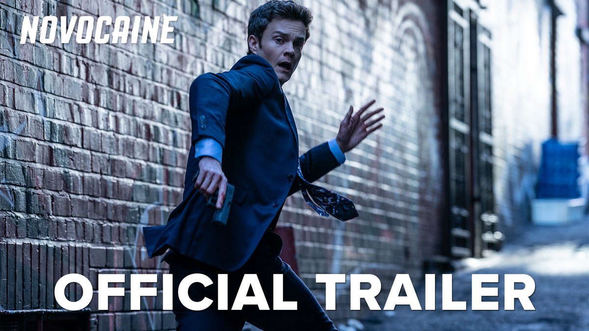 First trailer for ‘NOVOCAINE’, starring Jack Quaid as a man who can’t feel any pain & must save his girlfriend. In theaters on March 14.