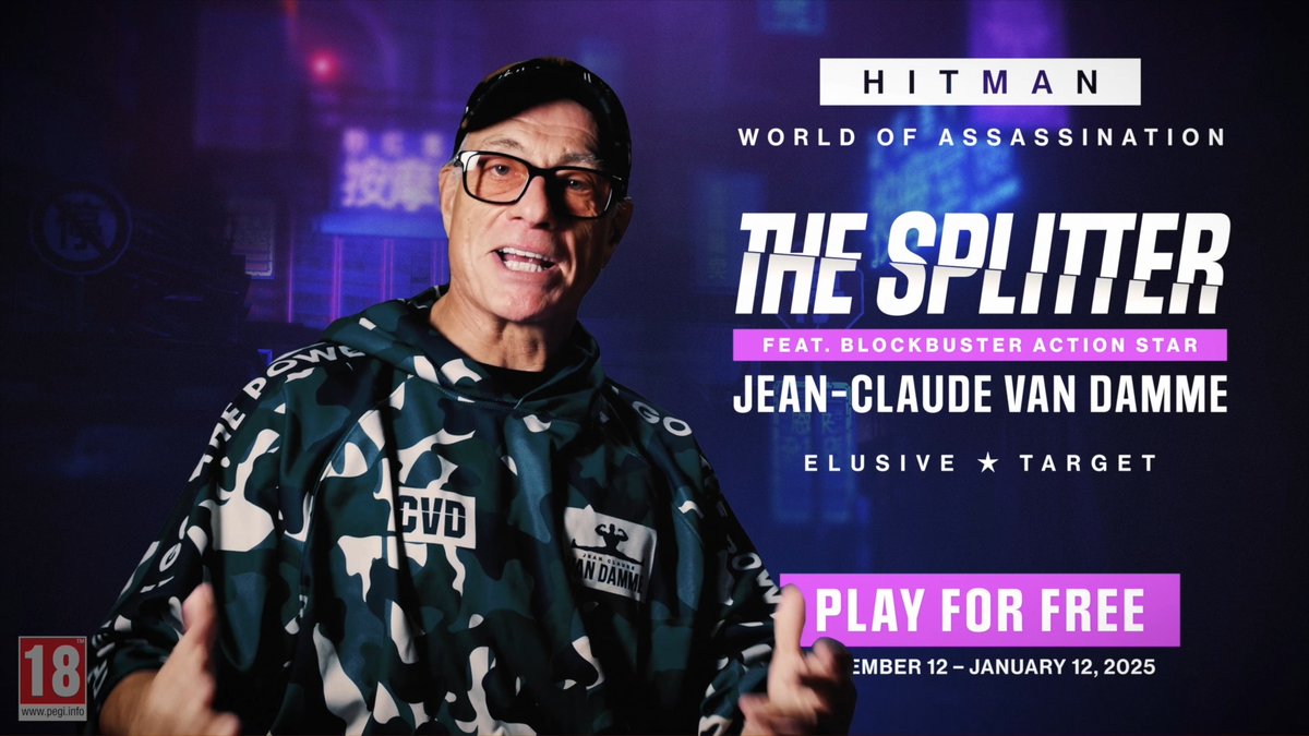 Experience HITMAN right now! We’ve teamed up with Ludeo to bring you playable highlights with a simple click! Be among the FIRST to experience HITMAN Ludeos, in this limited-time, open beta! 🔗: to start your mission. Get a glimpse of the action legend Jean-Claude Van Damme starting as Max Valliant in the latest Celebrity Elusive Target, which you can Play for Free until the 12th of January. #HITMAN #Agent47 #TheSplitter #JCVD #JeanClaudeVanDamme #ActionLegend