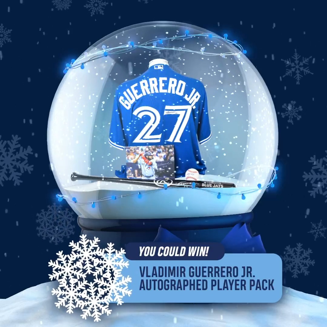 🎶 On the 4th day of #HoliJays... 🎶 You could win an autographed Vladdy prize pack!