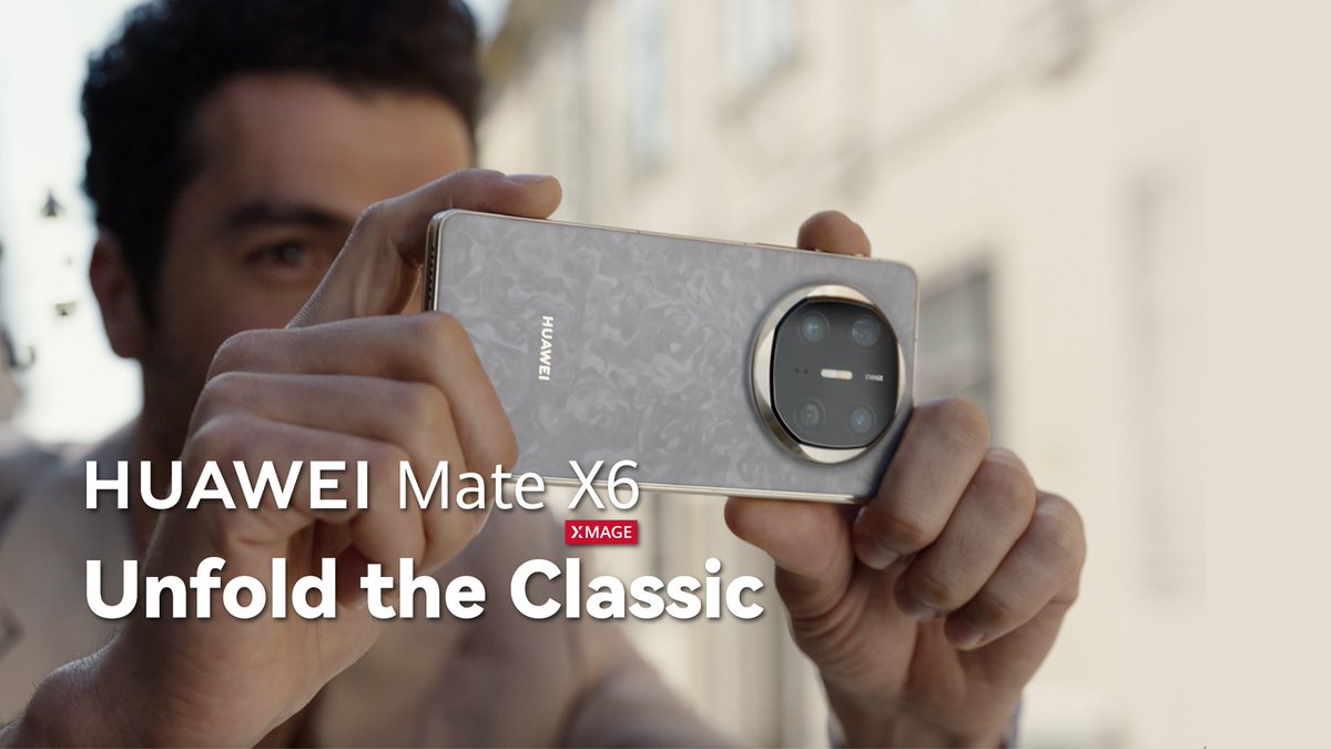Unfold to feast your eyes on #HUAWEIMateX6, a flagship foldable that sets a new standard. #UnfoldtheClassic #FashionForward