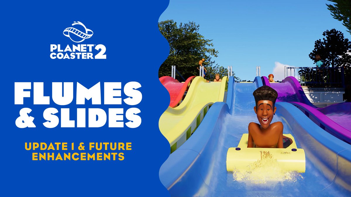 Update 1.1.0 is available now for Planet Coaster 2 on all platforms and brings with it enhanced guest movements on flumes! 🌊 See them in action in this video, plus a sneak peek at what's yet to come... 👀 Full list of update changes here: