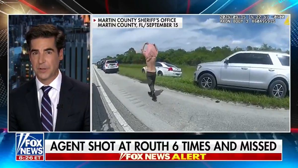 If you watched my video on the Ryan Routh assassination attempt you already know that a Secret Service agent fired at Routh from approximately 5 feet and missed. Well, Jessie Watters got more information on that engagement. The agent fired 6 shots at him from that distance and missed all 6. Missing one shot at that distance is bad enough but six??? 🤨 That then leads us to conclude one of two things: 1. The agent is absolutely the worst shooter ever. 5 feet, not 5 yards. It's virtually impossible to miss multiple shots at that distance - especially considering Routh was wearing a bright salmon colored shirt that makes an excellent target to focus on. 2. The agent intentionally missed. Why would they do that? We can only speculate at this point... #SecretService #RyanRouth #TrumpAssassinationAttempt #golfing #fail #police #cops