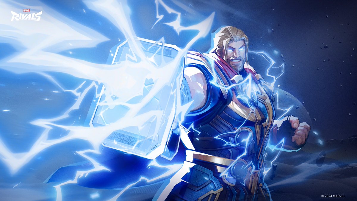 ⚡ Watch out, Rivals! Thor's electrifying Costume inspired by Marvel Studios' Thor: Love and Thunder is coming to Marvel Rivals! Starting on Dec 13, 7 AM UTC, witness Thor's might and embark on your own cosmic adventure to fight off great evil. #MarvelRivals