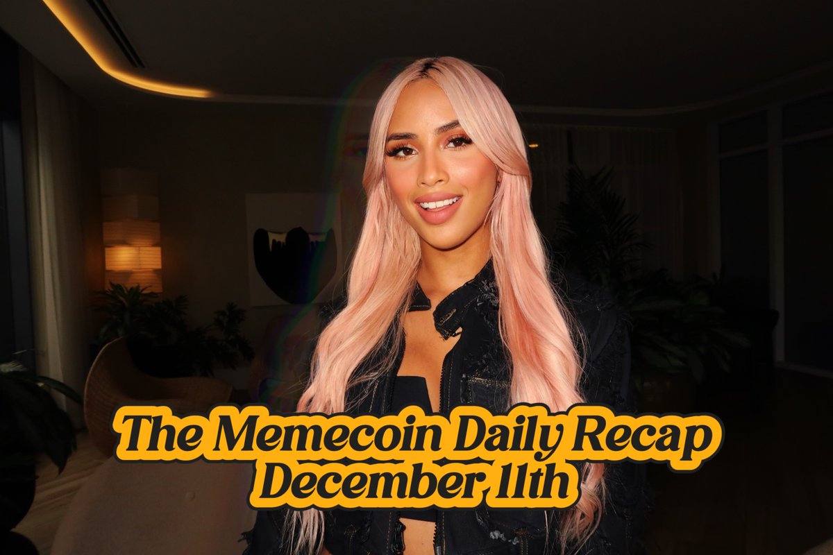 Gm future billionaires Your favorite daily memecoin recap is here: 0:03 Winner of the day 0:27 Loser of the day 0:47 Degen play of the day 1:11 My watchlist *must watch* 1 $SOL giveaway to someone who likes + rt (must join my tg on bio)