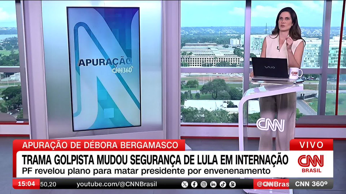 Por conta da trama golpista, a segurança do quarto hospitalar em que o presidente Luiz Inácio Lula da Silva (PT) está foi redobrada. Isso se deve ao motivo de que, no plano de golpe, Lula seria envenenado em um hospital. Por Débora Bergamasco da CNN #CNN360°