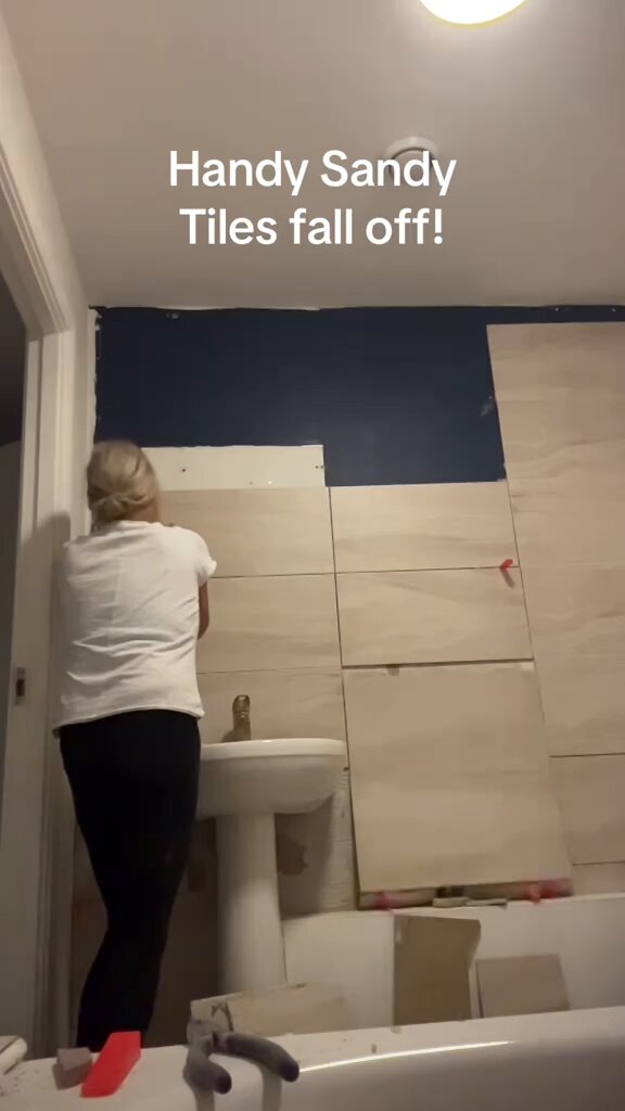Those tiles were being held up with thoughts and prayers
