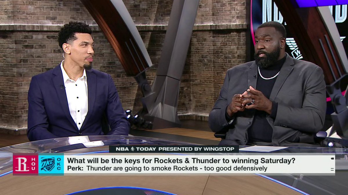"OKC is going to smoke Houston." 😳 Kendrick Perkins believes the Thunder will dominate the Rockets and advance to the NBA Cup Finals 👀