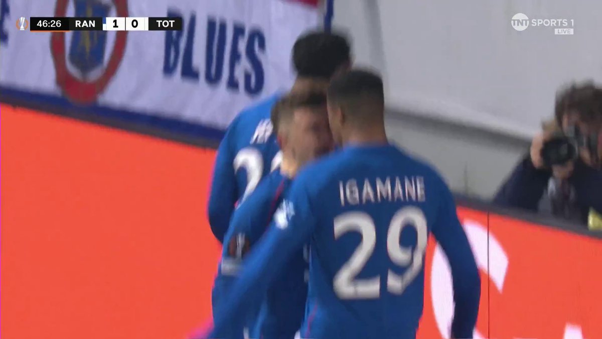 IBROX IS ROCKING! Rangers take the lead over Tottenham through Hamza Igamane following a perfect ball from James Tavernier 💥 📺 TNT Sports & discovery+ UK