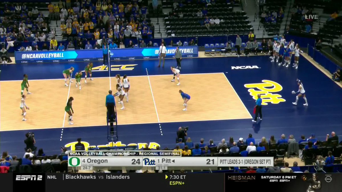 WE'RE GOING TO FIVE ‼️ #NCAAWVB x 🎥 ESPN2 / Oregon Volleyball