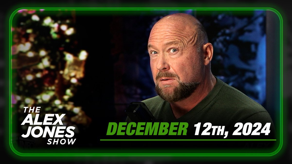 FULL SHOW — Trump Pledges To Stop WW3! Calls Escalation Of The War A “Big Mistake!” Also, Dr. David Martin Joins Alex Jones To Break Down The Latest Developments From The Globalist Death Cult — 12/12/24 » WATCH/SHARE THE LIVE X STREAM HERE: