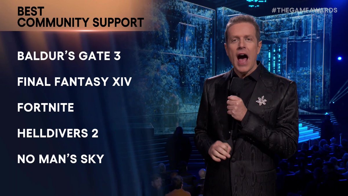 Baldur's Gate 3 takes home the well-deserved gold for Best Community Support! @BaldursGate3 @Larianstudios #TheGameAwards