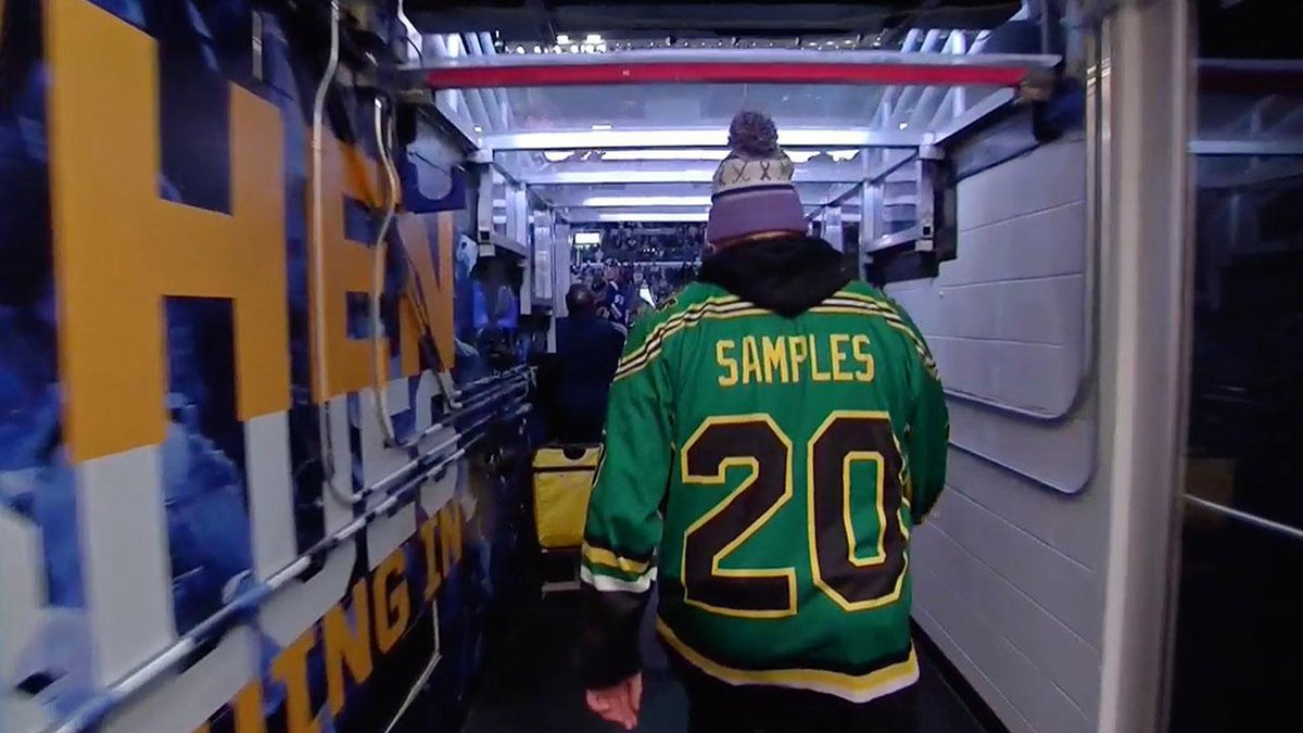 Not even cancer can stop Cameron. #stlblues | #HockeyFightsCancer