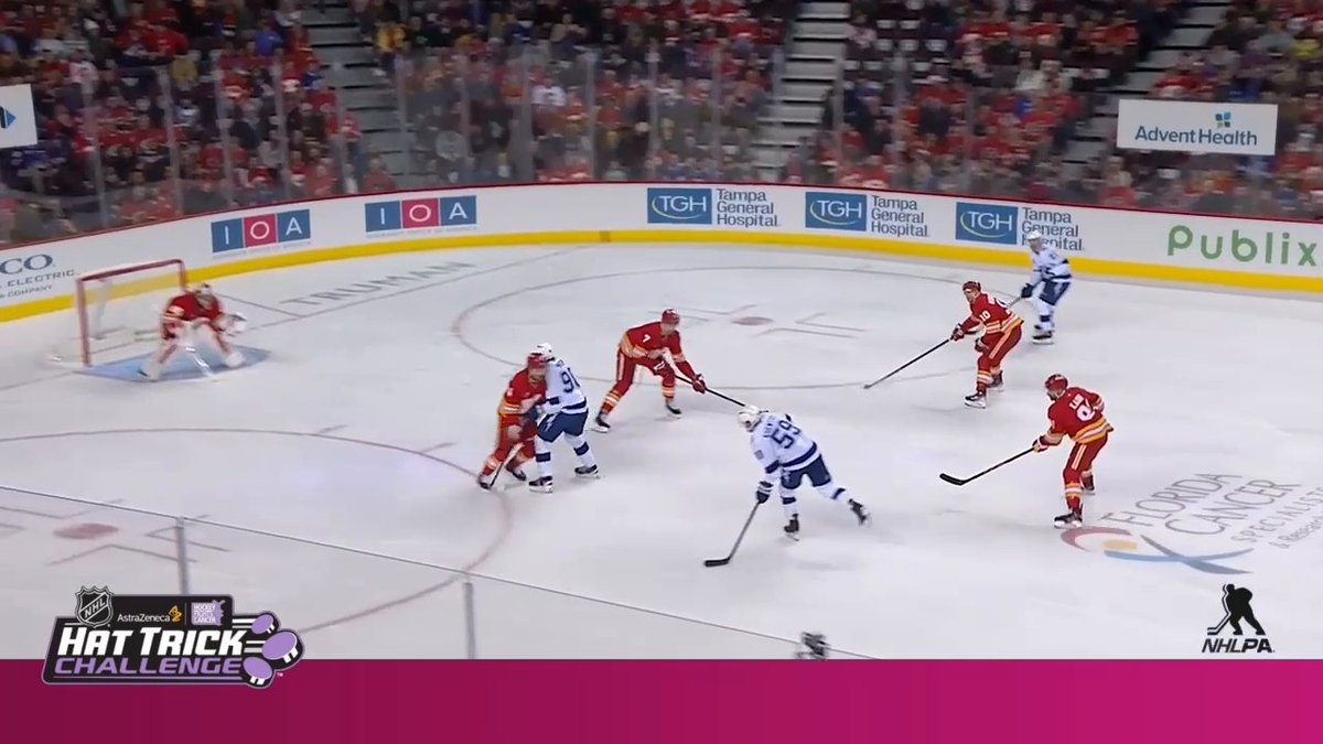 Jake Guentzel and the x - Tampa Bay Lightning sure were feeling it tonight! ⚡️ Hat Trick Challenge presented by AstraZenecaUS