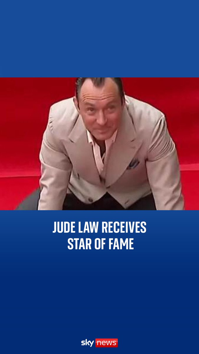 Hollywood actor Jude Law said it feels 'sublime' to receive the Star of Fame.