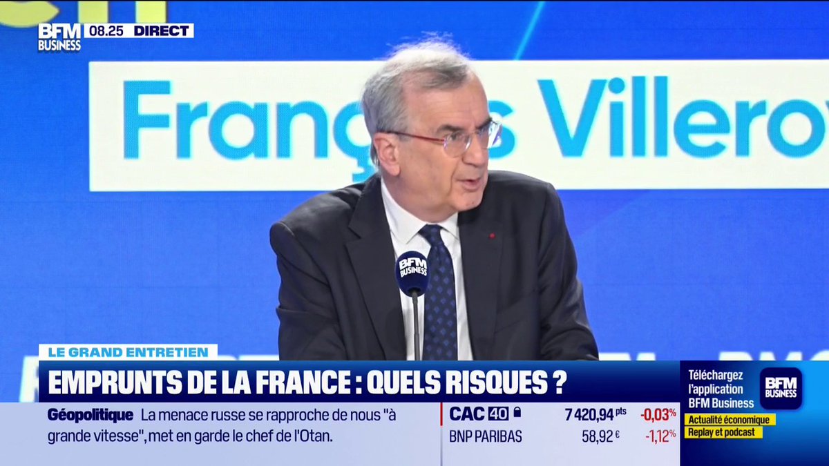 Bitcoin : un actif comme un autre ? "C'est un actif, mais un actif risqué. Ceux qui investissent dans les cryptomonnaies le font à leurs risques et périls. Je pense qu'il est souhaitable de réguler les cryptos." 🎤 François Villeroy de Galhau, gouverneur de la banque de France