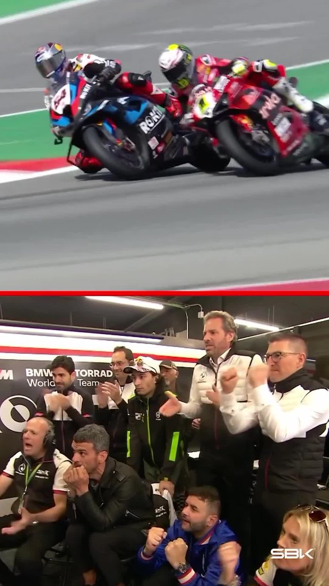 YOU 🫵 declared it the best overtake of the year! 🎖️ And Toprak Razgatlıoğlu's box reaction? It captured exactly how we all felt in that moment! 😮‍💨 #2024SeasonReview #CatalanWorldSBK 🏁