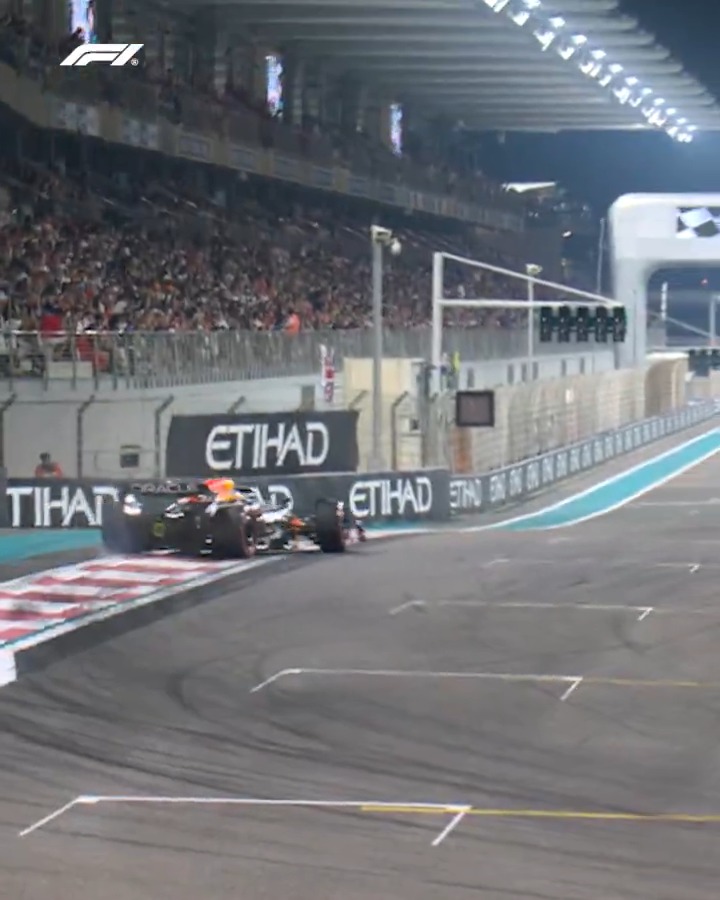 Sideways... and sticks it on provisional Pole 😅 🎥 Formula 1 || #AbuDhabiGP 🇦🇪