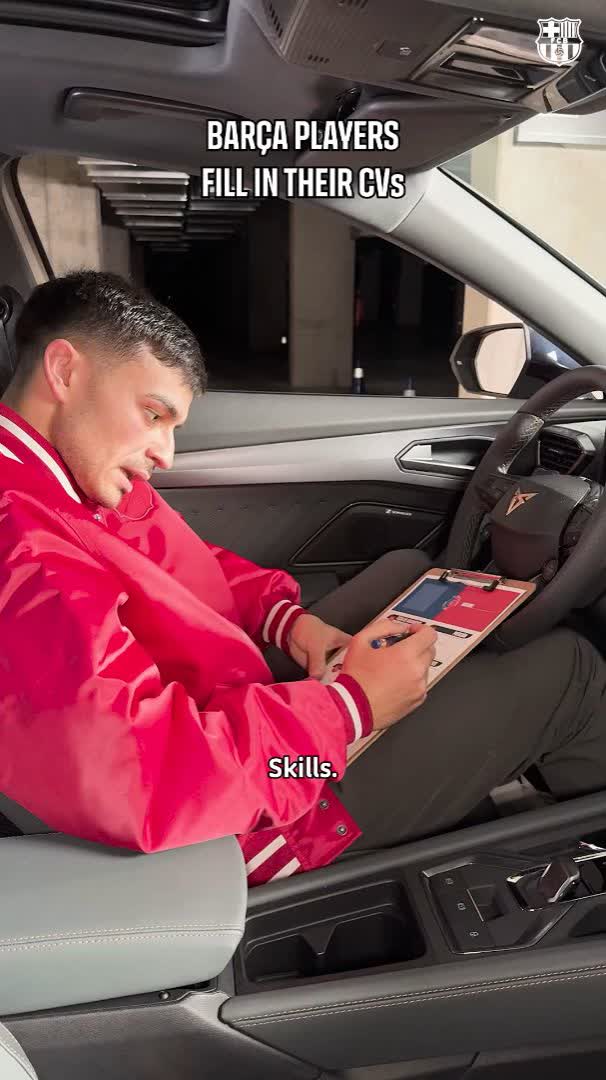 How the players filled in their CVs for their Barça job intervews by CUPRA 📝🤣 #CUPRAxBarça #TheNewGenIsTheAnswer