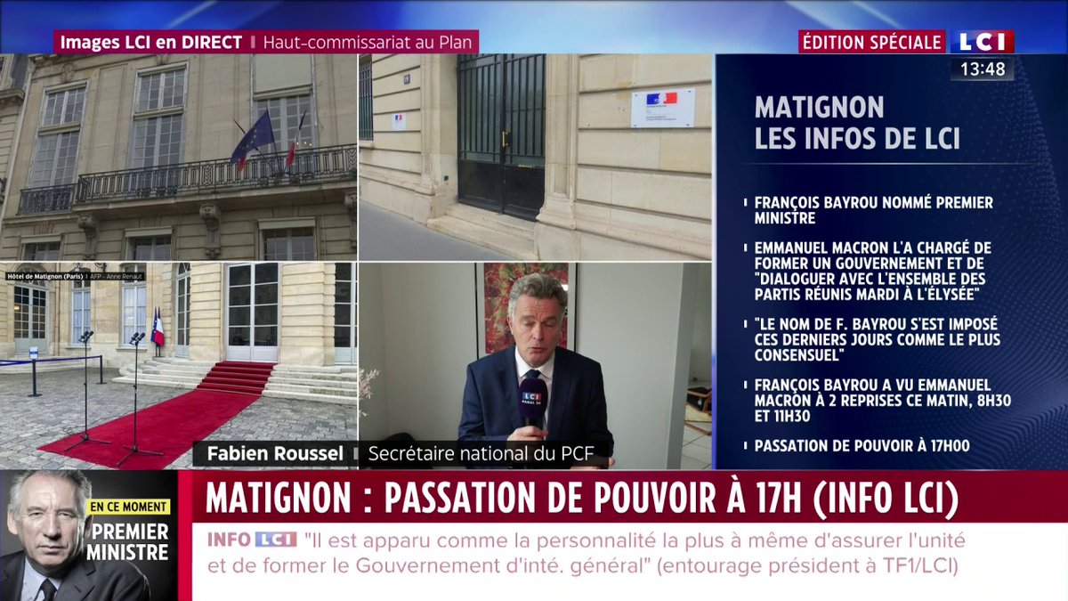 🗣️ "Nous ne demandons pas l'application de tout notre programme, rien que notre programme, mais à avancer" : Fabien Roussel . "S'il n'y a pas de 49.3, il n'y a pas de motion de censure, nous sommes obligés de dialoguer".
