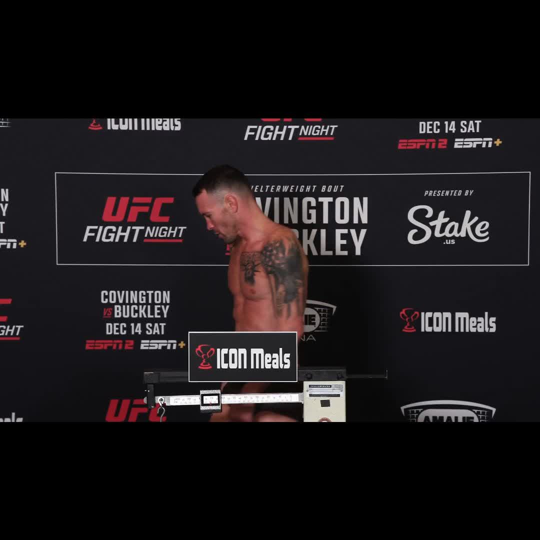 Ready for Chaos 😤 Colby Covington hits the scale at 171lbs! [ #UFCTampa | TOMORROW on ESPN+ | 10pmET ]