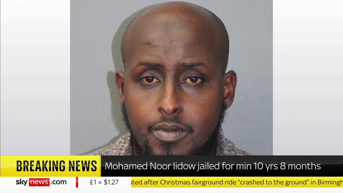 BREAKING: Mohamed Noor Iidow has been jailed for life after he raped and killed an NHS worker in an attack on a park bench. 📺 Sky 501, Virgin 602, Freeview 233 and YouTube