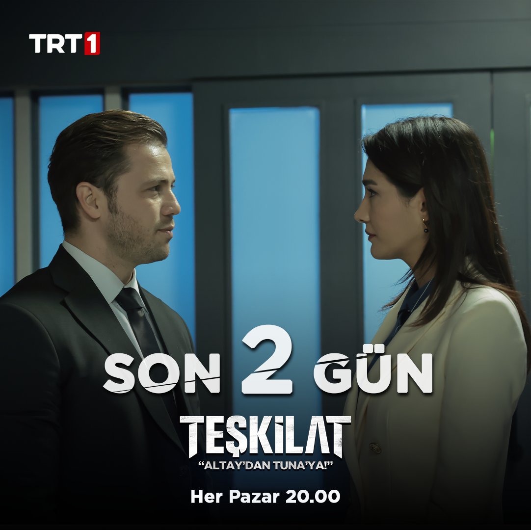 İki güçlü karakter. 💪🏻 Yeni bölüme son 2 gün! 🔥 #Teşkilat yeni bölümüyle pazar 20.00’de TRT 1’de! 💥