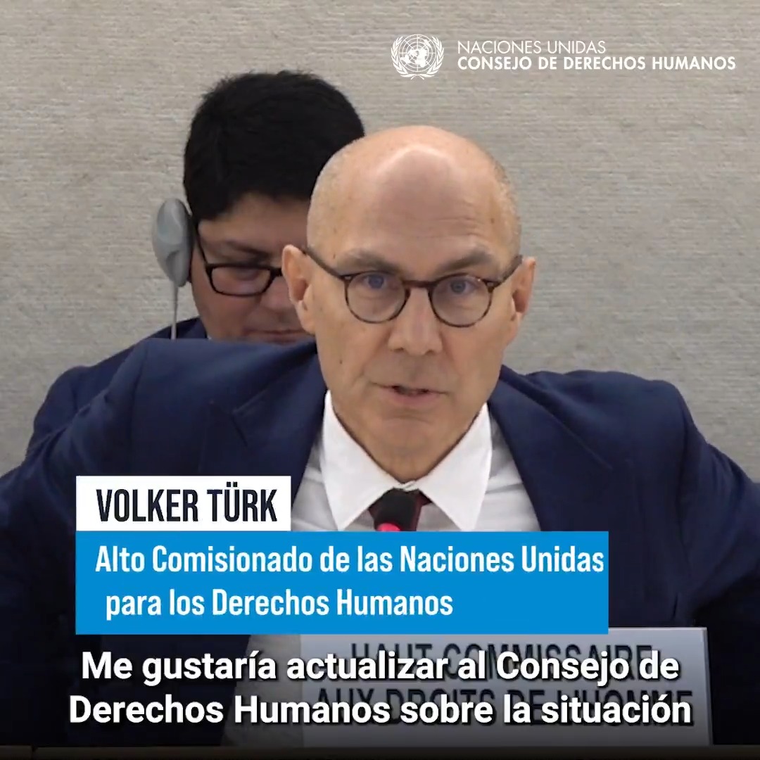 #Venezuela | "La sociedad necesita sanar, superar las divisiones y la polarización, y entablar un diálogo inclusivo", afirmó Volker Türk, ante el Consejo de Derechos Humanos de la Naciones Unidas durante una reunión con Estados Miembros sobre la situación de los DDHH en Venezuela.