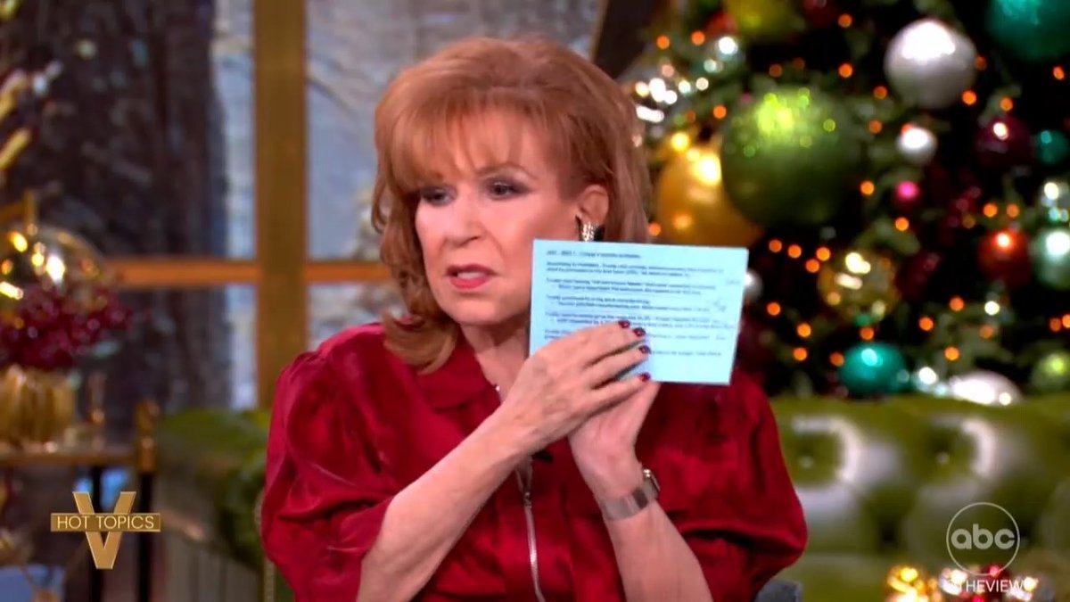 Joy Behar keeps swearing that people voted for Trump because they're misinformed... Keep in mind she's on the view that has to regularly read "legal notes" to cover for their lies.