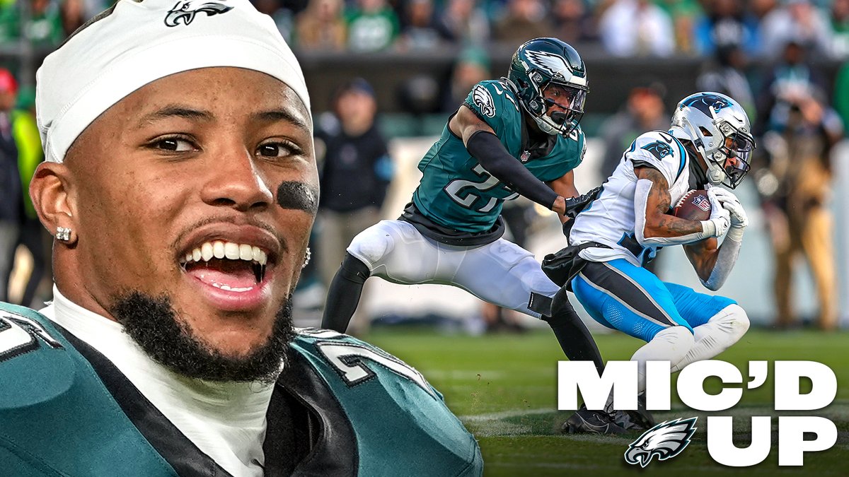 We know you're gonna like this one 😏🎙️ Watch this week's episode of Mic'd Up with Saquon Barkley & Quinyon Mitchell! #ProBowlVote | #FlyEaglesFly