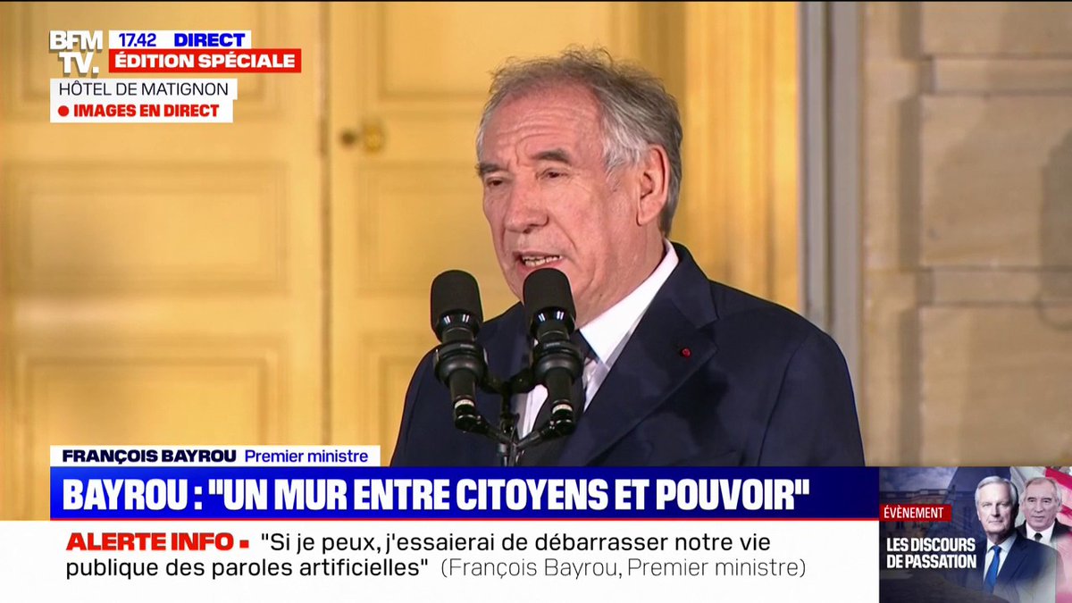 Premier discours de Bayrou Premier ministre, premier crachat au visage de la France et des Français, qui seraient racistes et empêcheraient, à travers une école inégalitaire et inéquitable, l'intégration et la réussite des arabo-musulmans. 🤦♂️