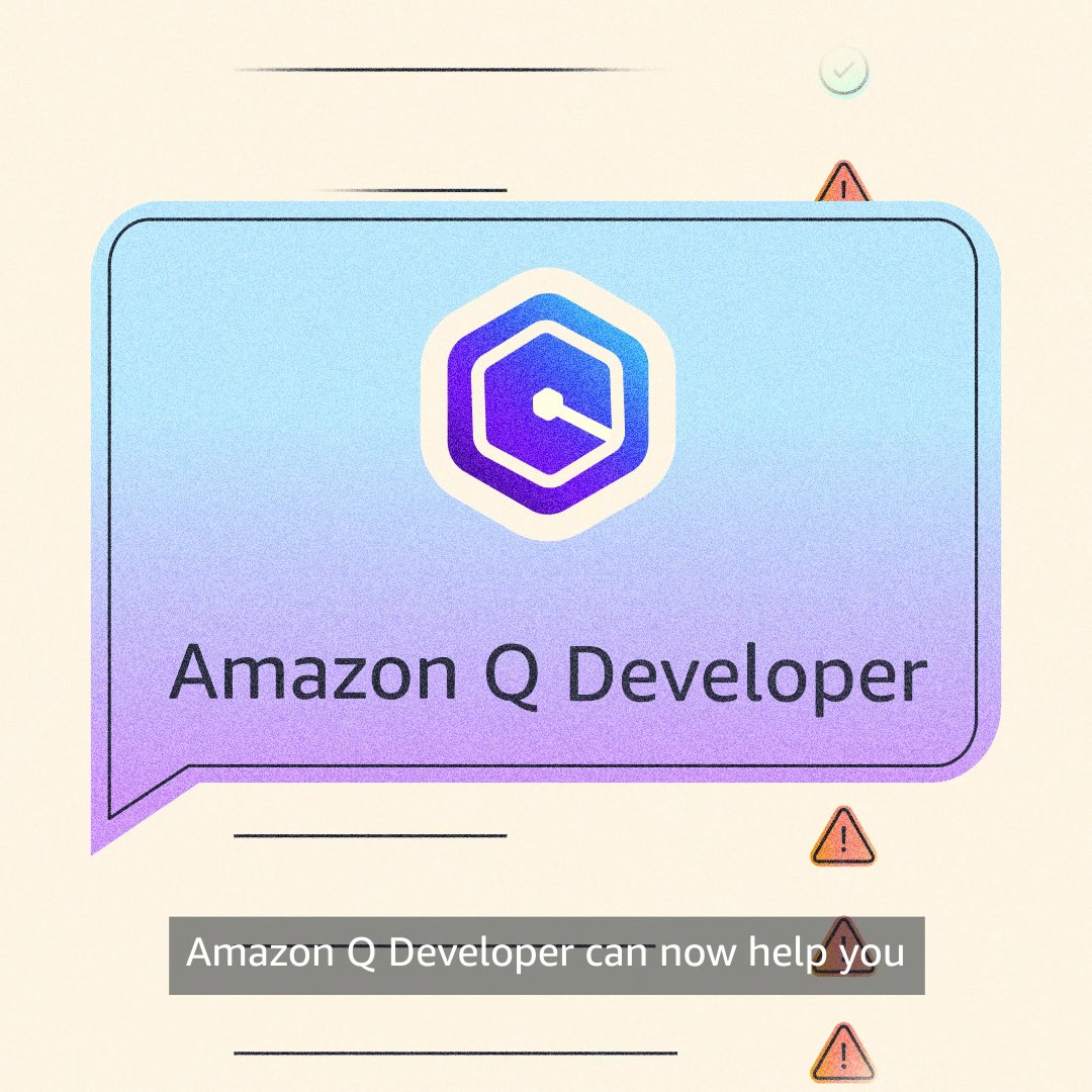 Become the top investigator with #AWS. 🕵️♂️🔍☁️ With Amazon Q Developer, investigate & troubleshoot operational issues. Quickly find the root cause & get your app back up & running—no more overnight stake-outs. 👉