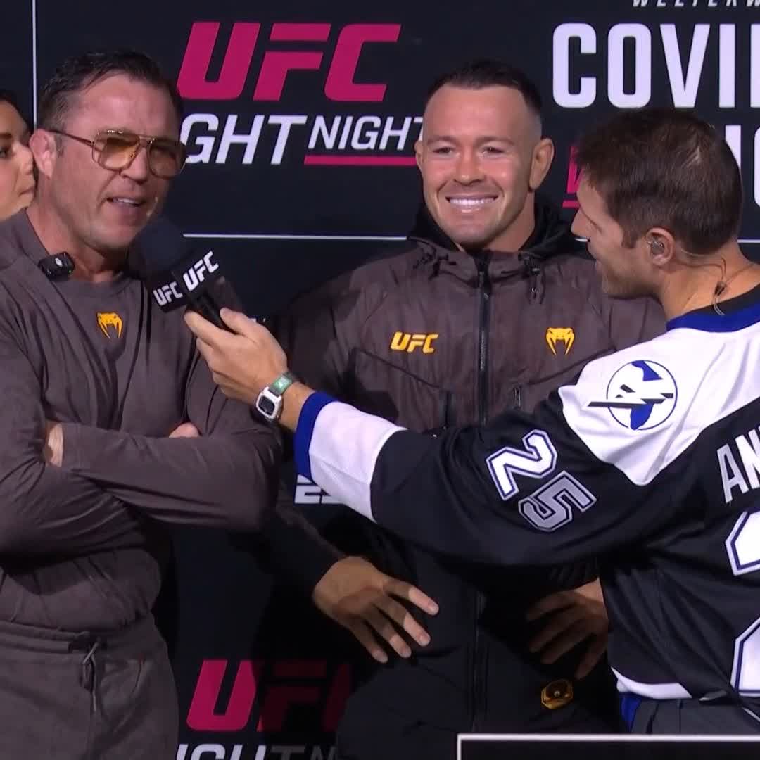 Chael Sonnen made a special appearance to give the final words from Colby Covington ahead of #UFCTampa 🇺🇸😂