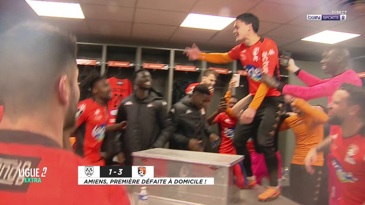 🇫🇷 #Ligue2BKT 🤩 C'est la fête dans le vestiaire du Stade Lavallois à Amiens ! #beINSPORTS #beINLIGUE2 #multiligue2