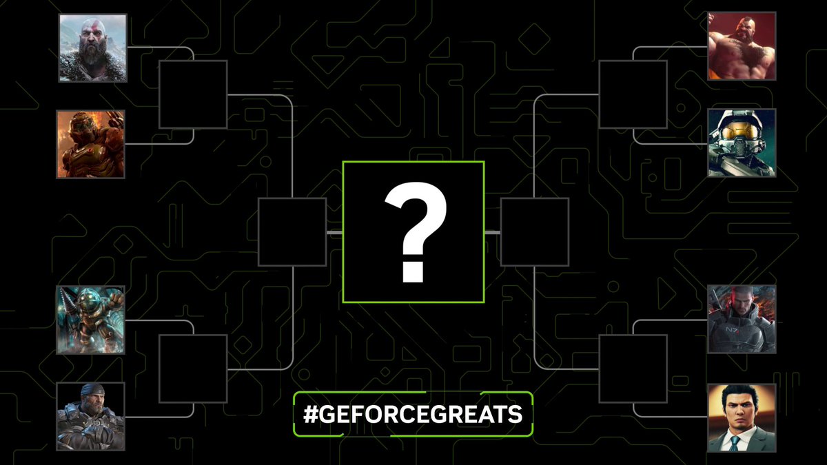 Who's the strongest gaming hero in this bracket? #GeForceGreats