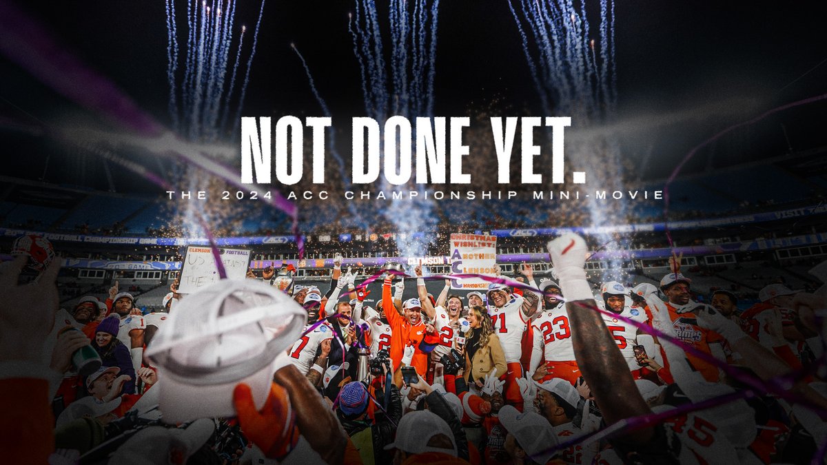 This is what we're built for... and we're not done yet. The ACC Championship Mini-Movie 🎥 #Clemson